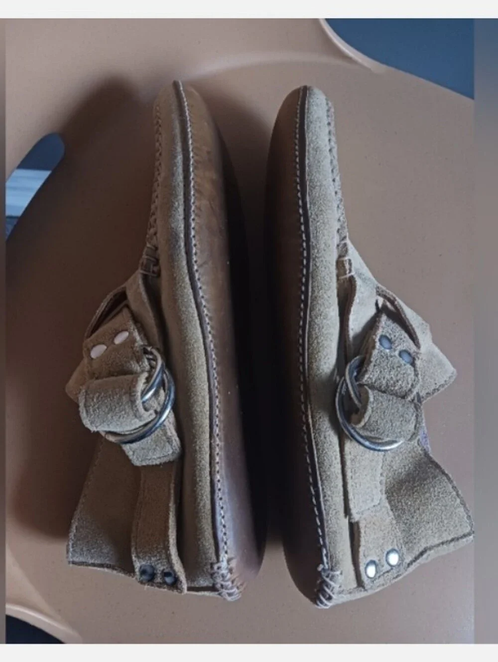 QUODDY x Kelly Killoren Bensimon Ring Boots, Moccasin Suede Buckle Loafers 10